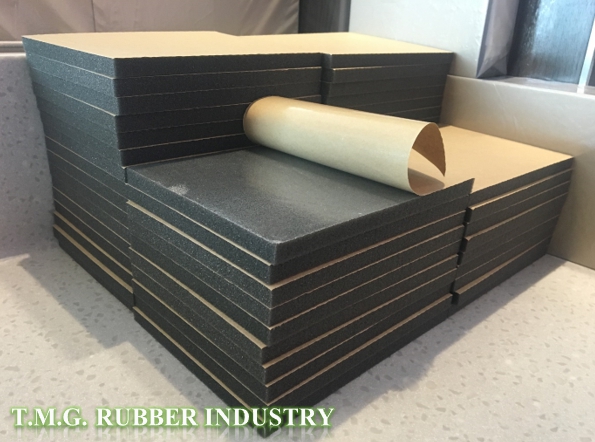 แผ่นฟองน้ำ PU ติดเทปกาว สินค้าตัดตาม Specification ของลูกค้า