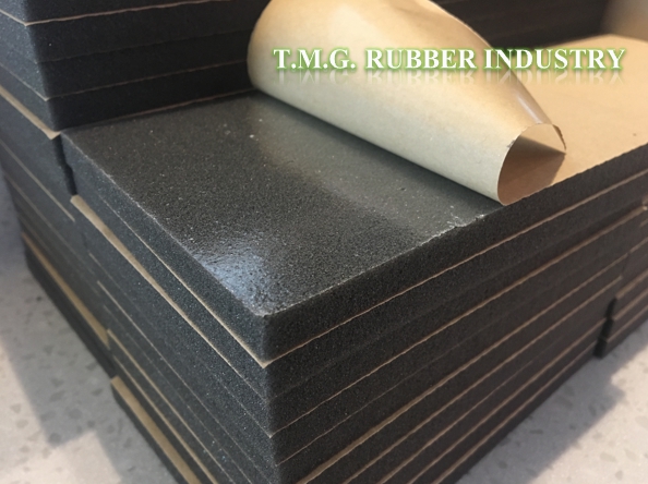 แผ่นฟองน้ำ PU ติดเทปกาว สินค้าตัดตาม Specification ของลูกค้า