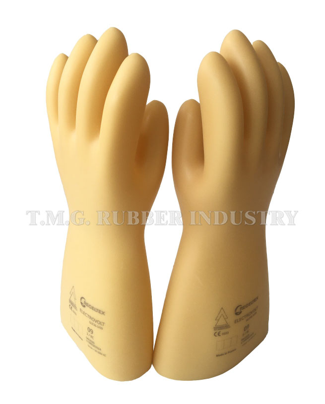 ถุงมือยางกันไฟฟ้าดูด