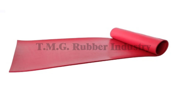 แผ่นยางฉนวนไฟฟ้า สีแดง (Electrical insulating Rubber) ผลิตภายใต้แบรนด์ Dielector